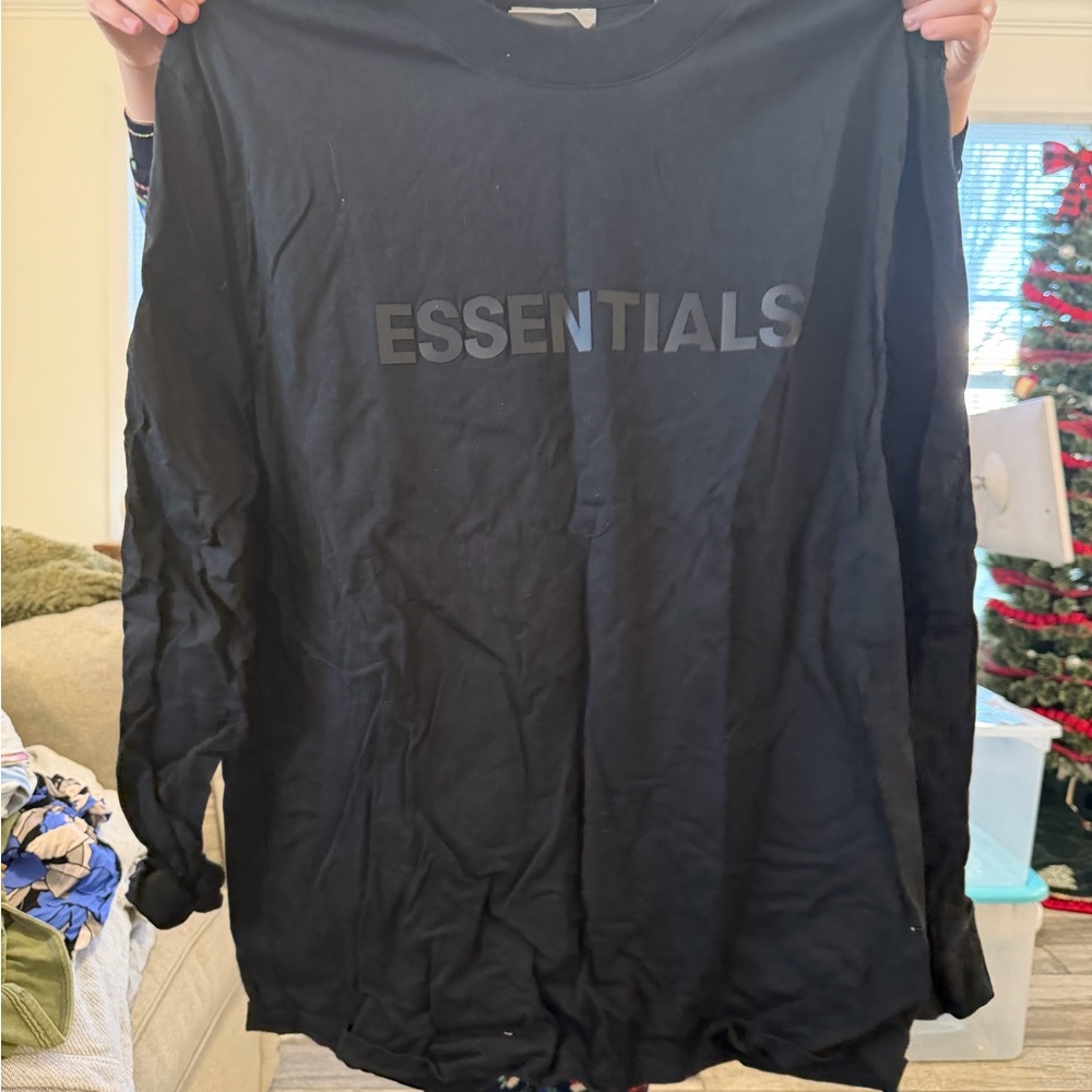 Essentials Midnight Black Crewneck